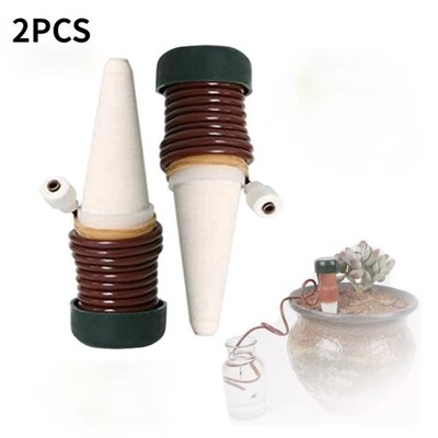 New 2Pcs/Set Ceramic Drip Irrigation for Pots Self Watering