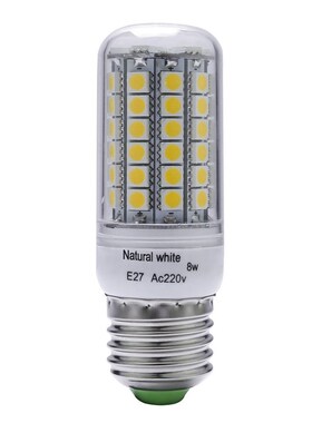 8W, 80W Halogen Bulb Equivalent, E27, 580 Lumens, 69 pcs SMD