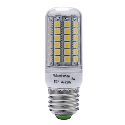 8W, 80W Halogen Bulb Equivalent, E27, 580 Lumens, 69 pcs SMD