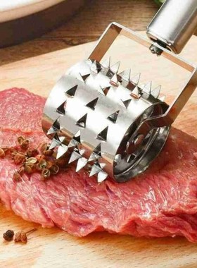 1pc Rotating Meat Tenderizer Hammer Steel Steak Meat Wheel N