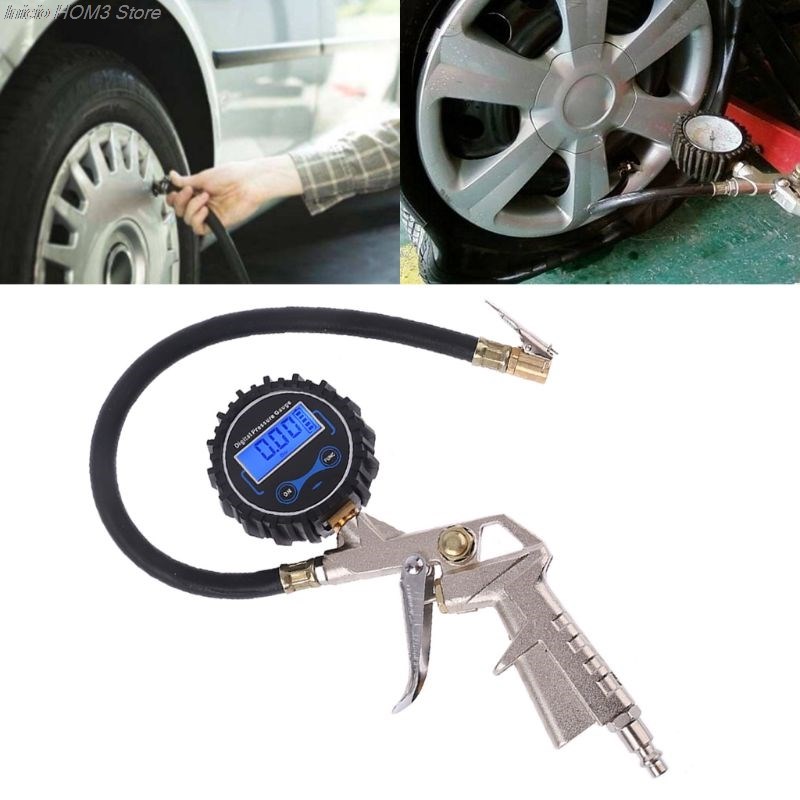 Digital Tire Inflator with Pressure Gauge , Hose and Chuck C