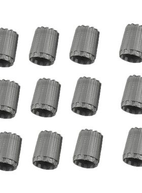 12pcs Nylon TPMS Tire Valve Stem Caps Cover Kit Gray  Car Tr
