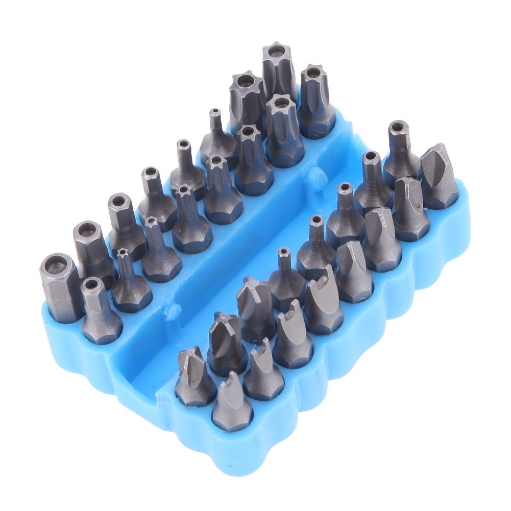 33pcs Torq Torx Hex Star Spanner Tri Wing Extension Holder B