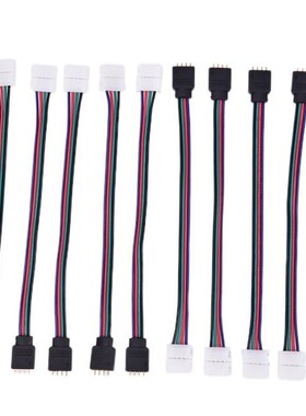 10Pcs 15cm 4 Pin 5050 3528 LED RGB Strip Extension Connector