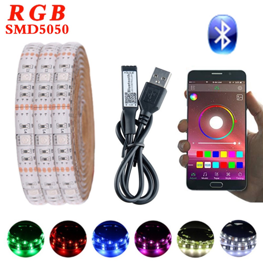 5V USB Led Strip waterproof 5050 RGB LED Strip Light Bluetoo