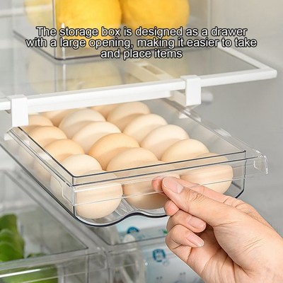 Egg Storage Container Snap-on Large Capacity Tray Food Dispe