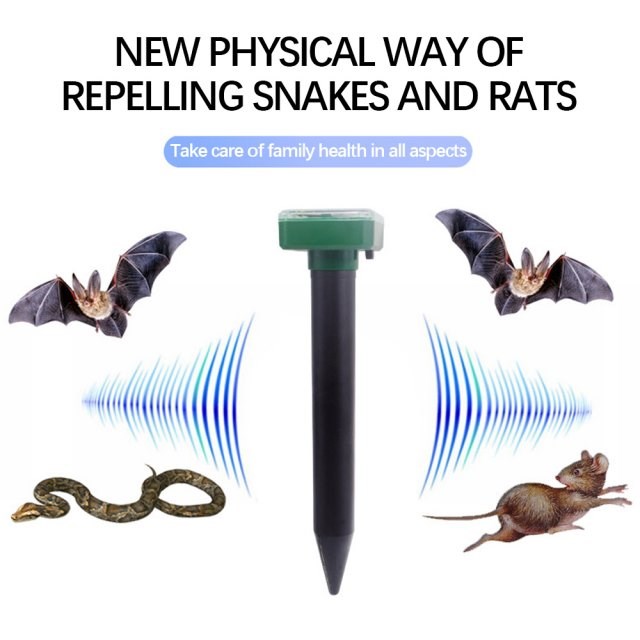 Solar Mole Repellent Outdoor Pest Control Rodent Solar Power