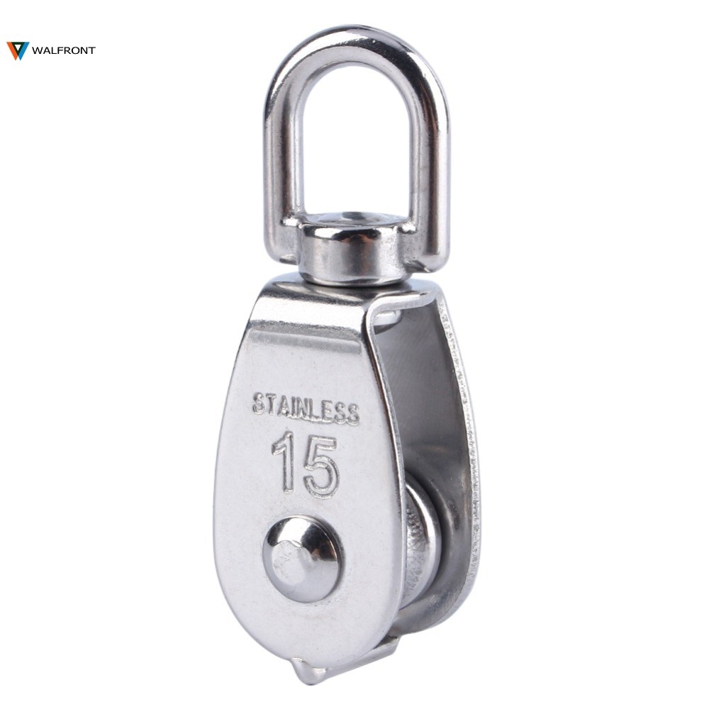 M15 304 Stainless Steel Single Wheel Rope Pulley Block Swive