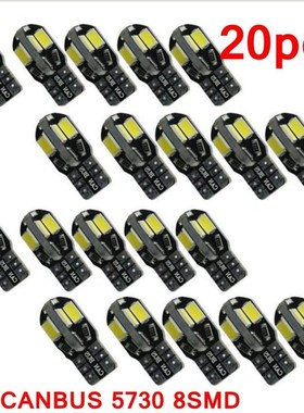 20PCS led Car Interior Bulb Canbus Error Free T10 White 5730