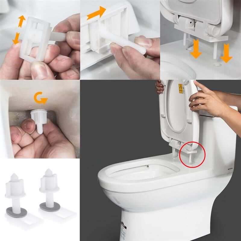 plastic toilet seat hinge bolt screw with nuts and washers s