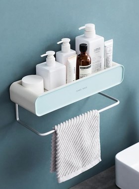 Bathroom Accessories Shelves Per适用于ated Towel Rack Single