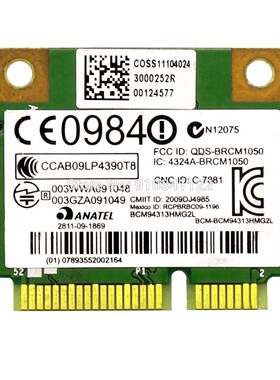 BCM94313HMG2LP1 BRCM1050 for Broadcom 4313 HP COMPAQ 593836-