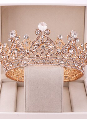 Trendy Wedding Crown Baroque Rhinestone Crystal Crown Headba