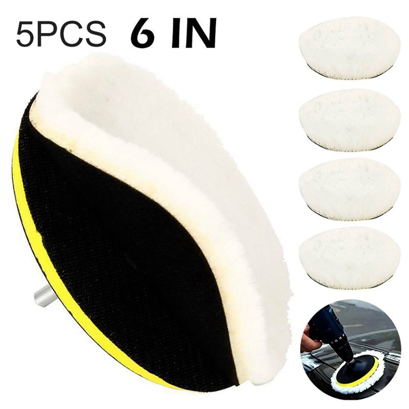 5Pcs/Set 6 Inch Car Polishing Pad Set Buffing Sponge Polish