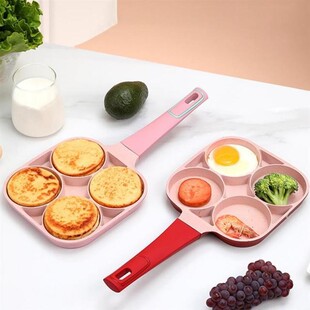 4 Hole Frying Pot Pan Thickened Omelet Pan Non-stick Egg Pan