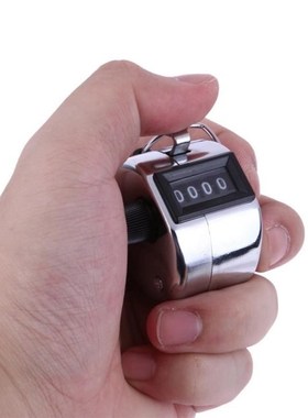 4 Digit Number Counters Hand Finger Mechanical Manual Counti