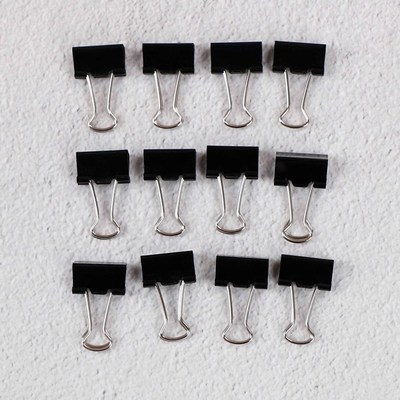 12pcs 15mm Metal Binder Clips Notes File Letter Paper Clip P