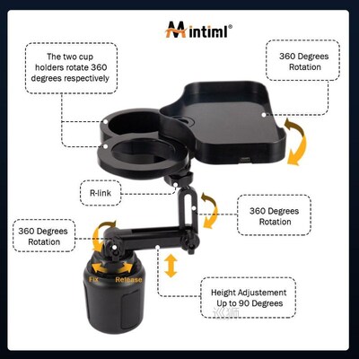 Mintiml Cup Holder Expander Adapter Universal Car Phone Drin