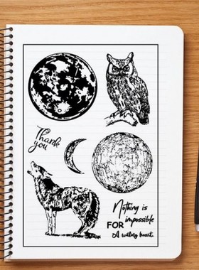 Owl Wolf Silicone Clear Seal Stamp DIY Scrapbooking Embossin