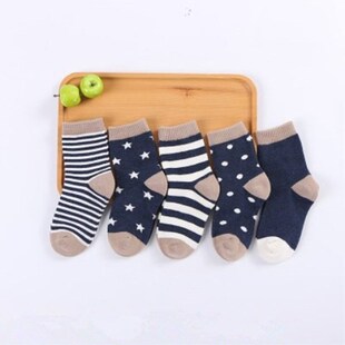 5Pairs/lot 2021 Baby Socks for Kids Girls Boy Cotton Stripe
