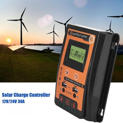 PWM Solar Charge Controller 30A 50A 70A 12V 24V Auto Recogni