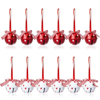 12 Pieces Christmas Tree Bells Pendants Xmas Trees Hanging O