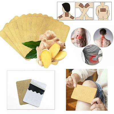 10PCS Ginger Detox Patches Body Neck Knee Pad Herbal Pain Re