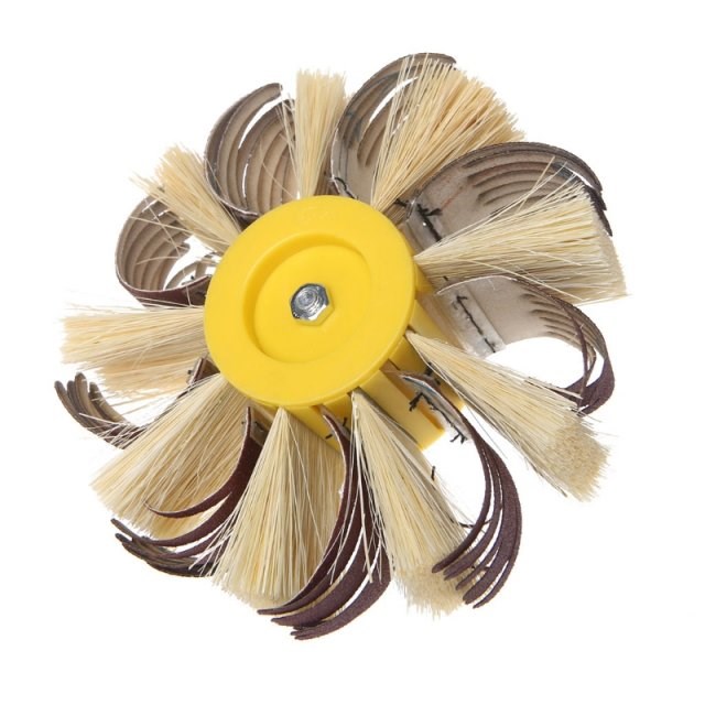 Shaft Mounted Sisal Emery Cloth Bristle Grinding Buffing Bru