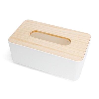 Tissue Box Dispenser Wooden Cover Paper Storage Holder Napki