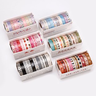 10 pcs/set 8mm*2m Gold Foil Cute Slime Washi Tape Set Scrapb