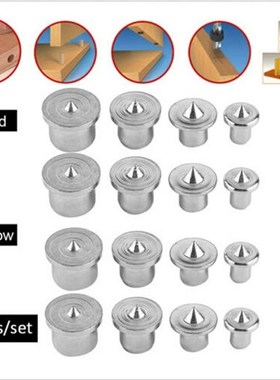 16pcs Solid Hollow Dowel Pins Center Point Set 6/8/10/12mm W