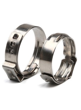 25 single ear stepless hose clamps 5.8-23.5mm 304 hose clamp