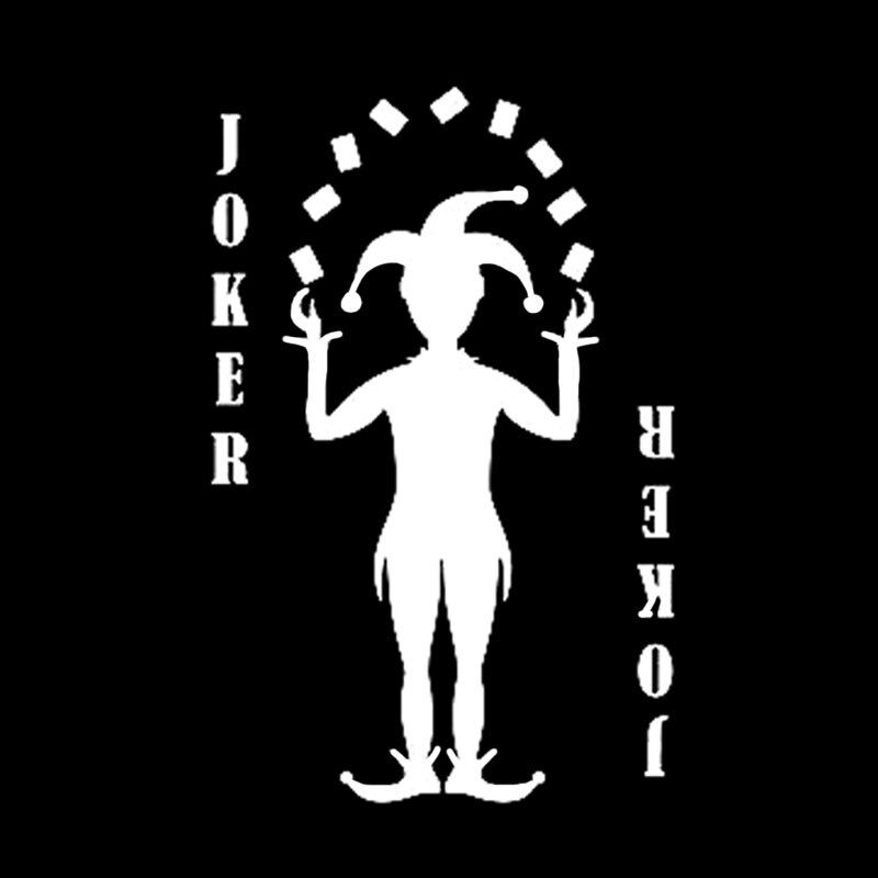 9*16.9cm coolest joker  poker cards gambling decor vinyl