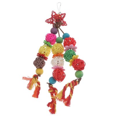 Perch Accessories Decoration Cage Budgie Colorful Standing R