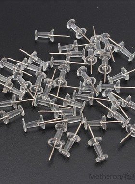 *40Pcs Clear Push Pins Drawing Pins Notice Cork Board Pins T