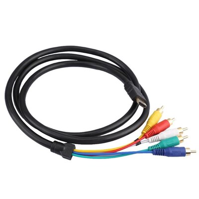 Digtal Audio Video AV Cable Gold Plated 1.5m/4.9ft HDMI to 5