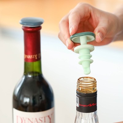 2pcs Wine Silicone Wine Stopper Reusable Vacuum Sealed