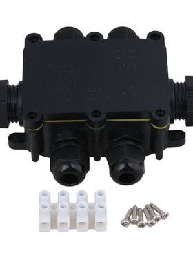 Black IP68 Waterproof UV Sunproof Outdoor 6 Way Cable Wire C