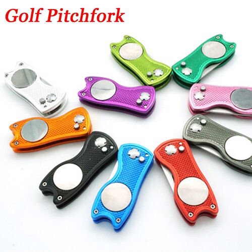 1Pcs Stainless Steel Golf Pitchfork Putting Green Fork Golf