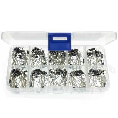 200Pcs 10 Values Rectifier Diode Assorted Kit 1N4001 1N4002