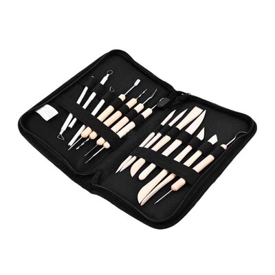 14pcs Pottery Ceramics Polymer Clay Modeling Tools Wax Carvi