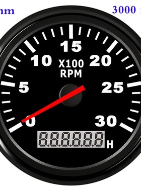 8K Boat Tachometer Marine Tacho Meter Gauge LCD Hourmeter 12