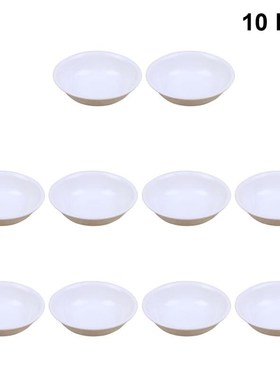 10pcs White Plastic Sauce Dishes Food Dipping Bowls Break-re