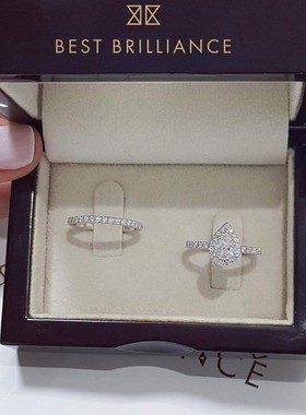 Simple Water Drop Zircon Engagement Ring for Women with Micr