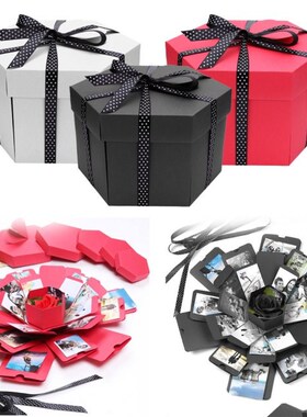 DIY Photo Album Box Hexagonal Folding Scrapbooking