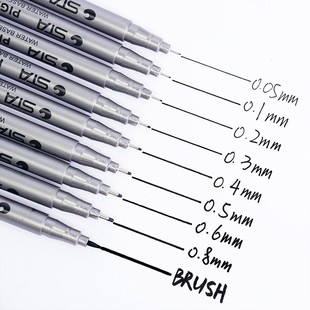 Finelin Archival Fine Tip Inking Black Ink Drawing Pens Pen