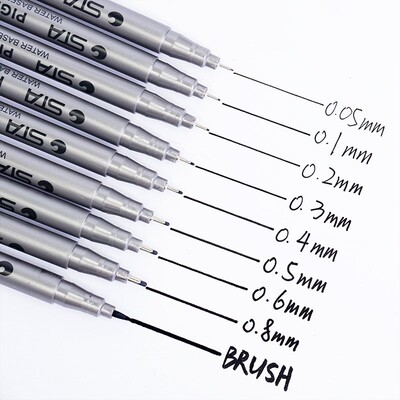 Black Fine Tip Inking Pens  Drawing Archival Ink Pen Finelin