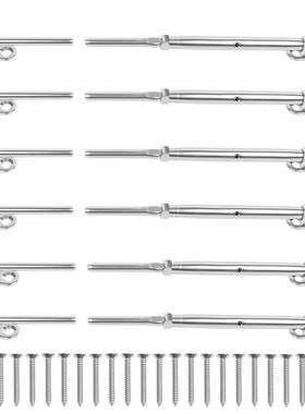 6 Pack T316 Stainless Steel Cable Railing Kits Fit 1/8Inch S