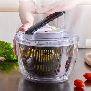 Multifunction Manual Salad Washer Spinner Drainer Lettuce Ve