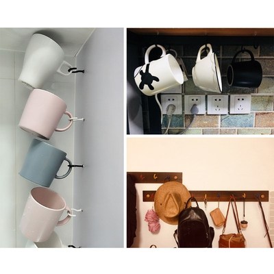 53Pcs 5 Size Plastic Cup Screw Hook Coated Plant Picture Han